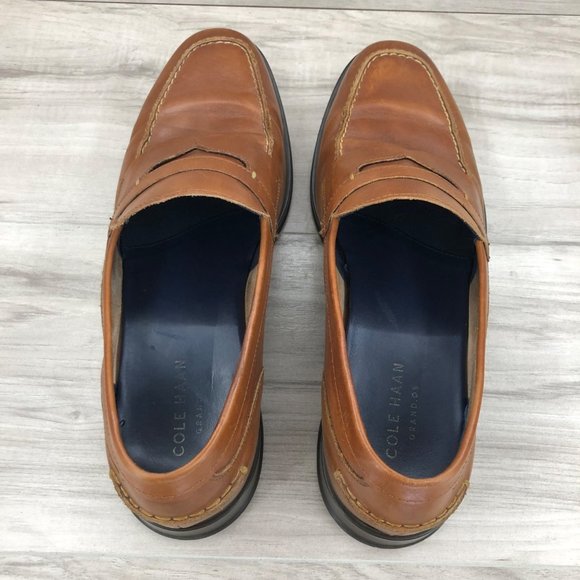 Cole Haan Loafers Men's 10.5 Brown Leather Penny Slip On Shoes - Picture 9 of 12